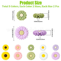 20Pcs 10 Styles Food Grade Eco-Friendly Silicone Beads&nbsp;SIL-PA0001-08