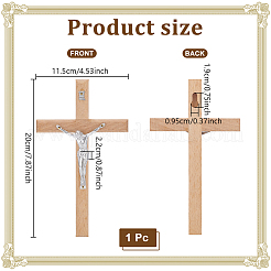 Easter Jesus Cross Wood Decorations&nbsp;DJEW-WH0053-51