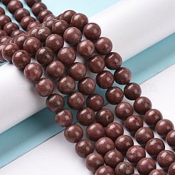 Natural Rhodonite Round Bead Strands&nbsp;G-J302-10-4mm