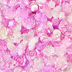 不透明アクリルビーズ 100g  混合図形  蘭  11~23x12.5~30x2.5~10.5mm  穴：1~2mm&nbsp;OACR-TA0002-93D