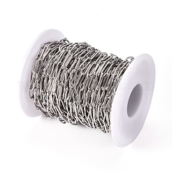 Tarnish Resistant 304 Stainless Steel Paperclip Chains&nbsp;CHS-L022-02B