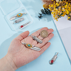 6Pcs 3 Styles Tibetan Style Alloy Pendants&nbsp;FIND-GF0009-11