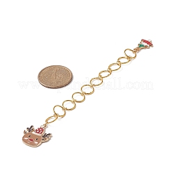 Brass Round Ring Knitting Row Counter Chains&nbsp;HJEW-JM00886