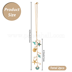2Pcs Alloy Enamel Pendant Decorations&nbsp;HJEW-SC0002-69