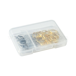 40個 2色 304ステンレススチール フレンチフックピアス金具  水平ループ付き  ミックスカラー  14.5x12mm  穴：1.2mm  ピン：0.8x1mm  20個/カラー&nbsp;STAS-FS0001-72