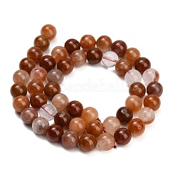 Natural Red Hematoid Quartz Beads Strands&nbsp;G-G475-A01-8mm