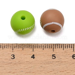Sports Theme Food Grade Eco-Friendly Silicone Beads&nbsp;SIL-T058-03M-01