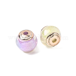 不透明蓄光樹脂とCCBプラスチックビーズ  ルーン文字の丸  グリッターパウダー付き  ミックスカラー  12x11.5mm  穴：2.5mm&nbsp;RESI-G119-15B