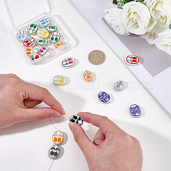 24Pcs 12 Style Handmade Porcelain Beads&nbsp;PORC-ME0001-22