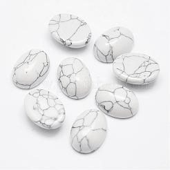 Synthetic Howlite Cabochons&nbsp;G-P215-10-13x18mm