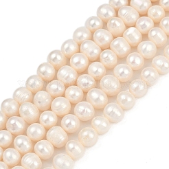 Natural Cultured Freshwater Pearl Beads Strands&nbsp;PEAR-I007-07J-10A