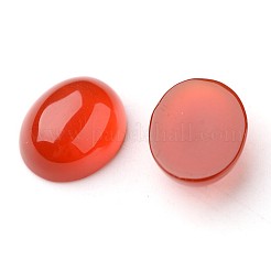 Grade A Natural Red Agate Oval Cabochons&nbsp;G-L394-11B-10x8mm