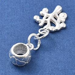 925 Sterling Silver European Beads&nbsp;STER-S009-01D-S