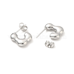 Non-Tarnish 304 Stainless Steel Rectangle Stud Earrings&nbsp;EJEW-P202-06P