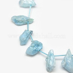 Electroplate Gemstone Natural Quartz Crystal Beads Strands&nbsp;G-L135-10