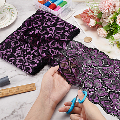 Polyester Lace Flower Fabric&nbsp;DIY-WH0034-95C