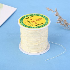 編み込みナイロン糸  ビーズ細工、ジュエリー製作、マクラメ工芸用の中国結び紐  レモンシフォン  0.5mm  約150ヤード/ロール&nbsp;NWIR-R006-0.5mm-520