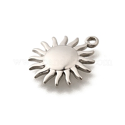 304ステンレスペンダント  太陽のチャーム  変色防止  ステンレス鋼色  17x15x2mm  穴：1.2mm&nbsp;STAS-C122-02P