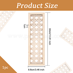 中空木製 3D レターウォールステッカー  家の壁のインテリアの背景の装飾用  文字.i  300x88x10mm&nbsp;HJEW-WH0043-57I