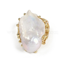 Nuggets Natural Pearl Finger Rings&nbsp;RJEW-P128-07G