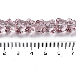 電気メッキガラスビーズセット  パール光沢メッキ  クマ  ロージーブラウン  15x12x9mm  穴：1.2mm  約44個/連  25.98''（66センチメートル）&nbsp;EGLA-P063-PL04
