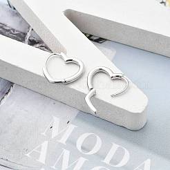 925 Sterling Silver Hoop Earrings&nbsp;EJEW-R001-01S