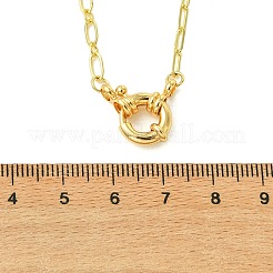 Brass Figaro Chain & Paperclip Chain Necklaces with Spring Ring Clasps&nbsp;NJEW-JN06456