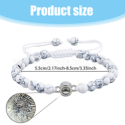 4Pcs 4 Styles I Love You in 100 Languages Projection Bracelets Set&nbsp;BJEW-FI0001-03