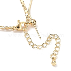Brass Double Layer Necklaces&nbsp;NJEW-Q344-01G