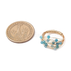 Natural Apatite Finger Rings&nbsp;RJEW-TA00221-01