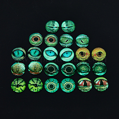 12 Sets 12 Style Luminous Self Adhesive Glass Eyes Cabochons&nbsp;GLAA-CA0001-58
