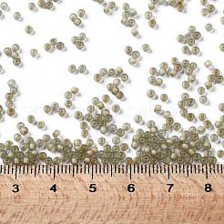 TOHOラウンドシードビーズ  日本製シードビーズ  （369fm）ベージュの裏地付きクリスタルマット  11/0  2.2mm  穴：0.8mm  約1110PCS /ボトル  10 G /ボトル&nbsp;SEED-JPTR11-0369FM