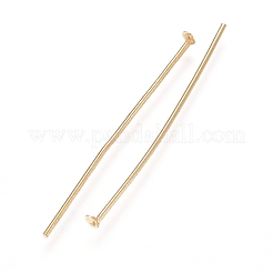 304ステンレス鋼フラットヘッドピン  18KGP本金メッキ  30x0.6mm  22ゲージ  ヘッド：1.4mm&nbsp;STAS-L238-006D-G