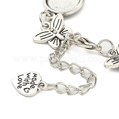 Antique Silver Plated Alloy Link Chain Bracelet Making&nbsp;MAK-K023-03D-AS