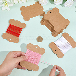 Bone Shape Kraft Paper Card&nbsp;AJEW-WH20816-095