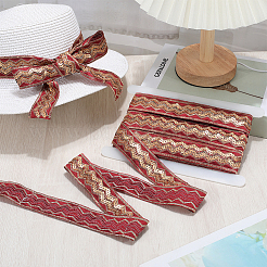 Polyester Embroidery Paillette Ribbon&nbsp;OCOR-WH20003-38C