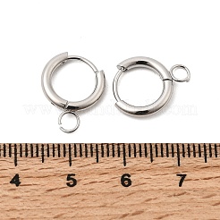 Stainless Steel Huggie Hoop Earring Findings&nbsp;STAS-J400-36A-P