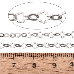 304 Stainless Steel Textured Ginkgo Leaf Link Chains&nbsp;CHS-Q009-07P