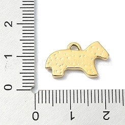304ステンレスペンダント  馬のチャーム  14KGP本金メッキ  10.5x18.5x2mm  穴：1.5mm&nbsp;STAS-L022-449G