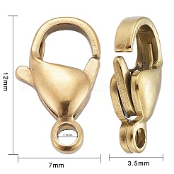 Ion Plating(IP) 304 Stainless Steel Lobster Claw Clasps&nbsp;STAS-H353-D-02G