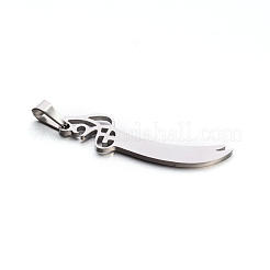 Tarnish Resistant 304 Stainless Steel Large Sword Pendants&nbsp;STAS-E090-13P-B