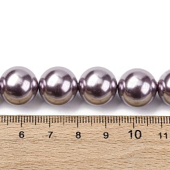 電気めっきシェルパールビーズ連売り  ラウンド  アザミ  14mm  穴：0.9mm  約28~29個/連  15.75''（40センチメートル）&nbsp;BSHE-G041-14mm-02