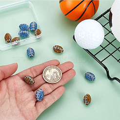 12Pcs 2 Colors Handmade Polymer Clay Rhinestone Beads&nbsp;RB-GA0001-02