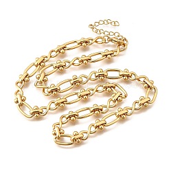304 Stainless Steel Oval Infinity Link Chain Necklaces for Women Men&nbsp;NJEW-K249-20C-G