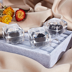 Acrylic Jewelry Ring Box&nbsp;CON-WH0085-10C