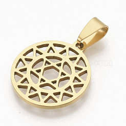 Chakra Theme 201 Stainless Steel Pendants&nbsp;STAS-N089-11G