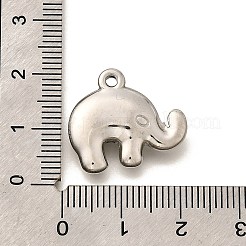 304ステンレスペンダント  象のチャーム  変色防止  ステンレス鋼色  18x20.5x5mm  穴：1.8mm&nbsp;STAS-C122-10P