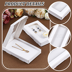 60Pcs Kraft Paper Storage Mailer Boxes with Visible Window&nbsp;CON-DR0001-10A