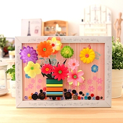 Creative DIY Flower Pattern Resin Button Art&nbsp;PW-WGE36EA-01