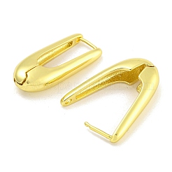 Rack Plating Oval Brass Hoop Earrings for Women&nbsp;EJEW-G410-61G